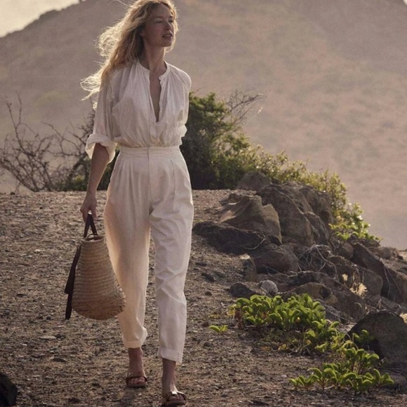 Doen Louvre Pant in Salt - Picture 4 of 8